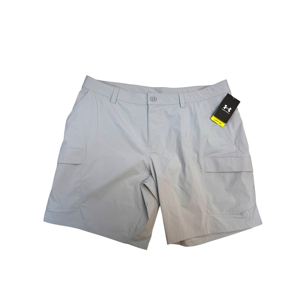 Under Armour‎ Shorts Mens 40 Gray Cargo Loose UPF-50 Fishing Golf Lightweight